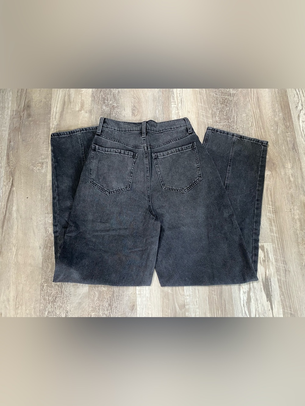 SO Women's Relaxed High-Rise Baggy Jeans — Washed Black - Picture 4 of 8
